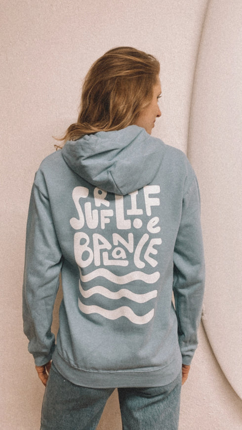 WAVY SURFLIFEBALANCE Hoodie stone blue