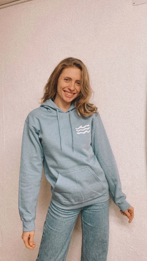 WAVY SURFLIFEBALANCE Hoodie stone blue
