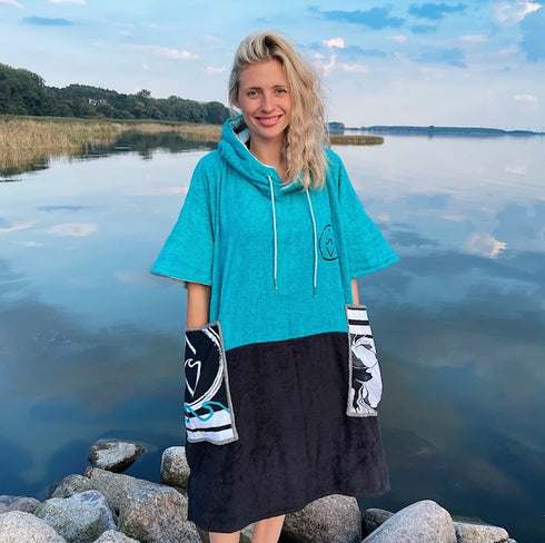 Slice Poncho Surfponcho Ocean Blue Ponchino