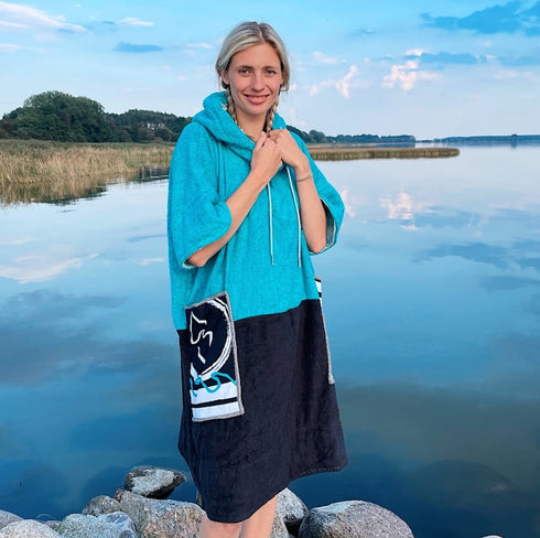 Slice Poncho Surfponcho Ocean Blue Ponchino