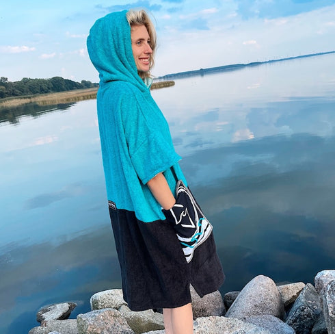 Slice Poncho Surfponcho Ocean Blue Ponchino
