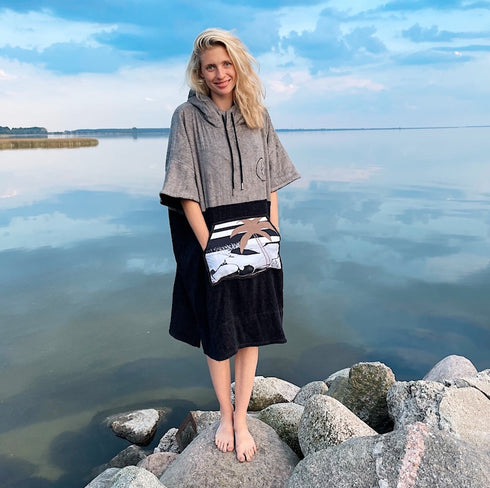 Slice Poncho Surfponcho Summer Grey Ponchino