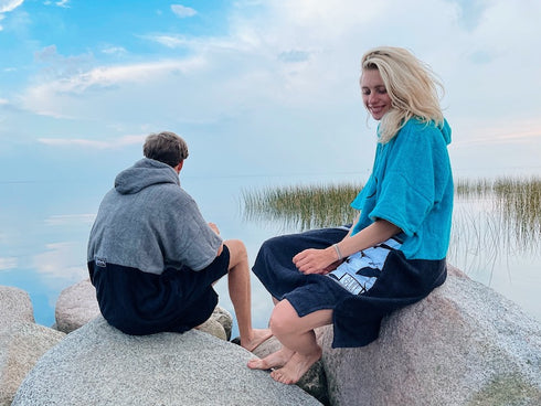 Slice Poncho Surfponcho Summer Grey Ponchino